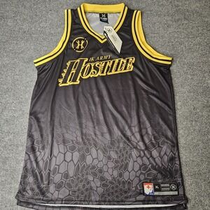 NWT HK‎ Army Mens Hostile Basketball Jersey Black XL